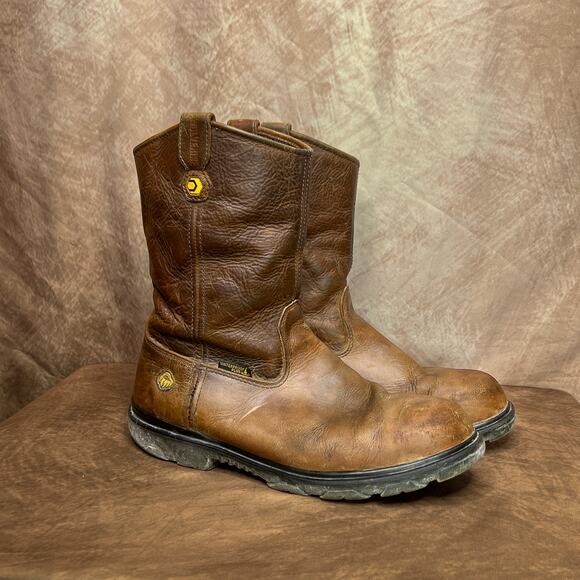 Wolverine Calf High Waterproof Plus Boots Slip & Oil Resistant Round Toe Leather - Picture 1 of 11